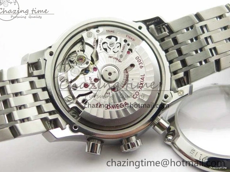 0403 HighQuality De Ville Chronograph SS OMF 1:1 Best Edition White Dial On SS Bracelet A 8151